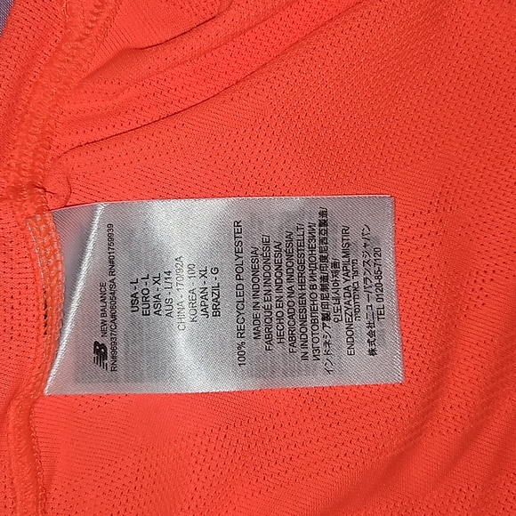 NEW BALANCE ICE X Women Activewear Short Sleeve Top T-shirt Neon Size L - Picture 12 of 13